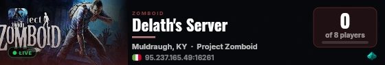 Delath's Server live status badge