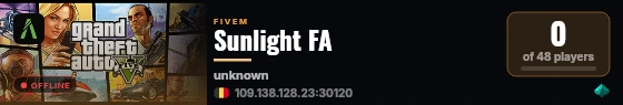 Sunlight FA live status badge