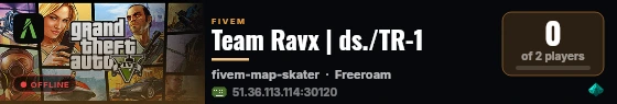 Team Ravx | ds./TR-1 live status badge