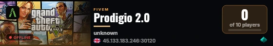 Prodigio 2.0 live status badge