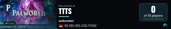 TTTS live status badge