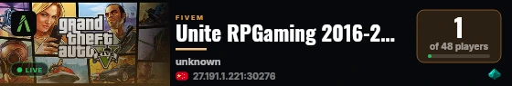 Unite RPGaming 2016-2026 live status badge