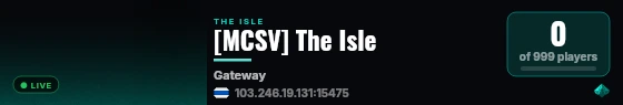 [MCSV] The Isle live status badge
