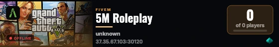 5M Roleplay live status badge