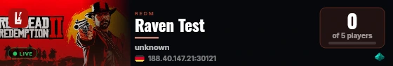 Raven Test live status badge