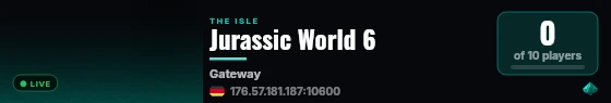 Jurassic World 6 live status badge