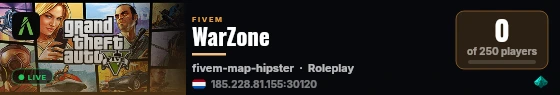 WarZone live status badge