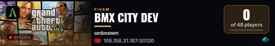 BMX CITY DEV live status badge