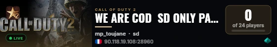 WE ARE COD  SD ONLY PAM207 live status badge