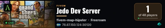 Jedo Dev Server live status badge