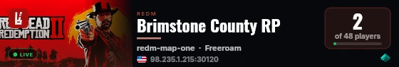 Brimstone County RP live status badge