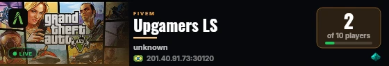 Upgamers LS live status badge