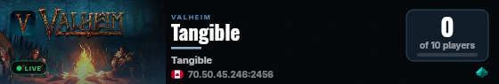 Tangible live status badge