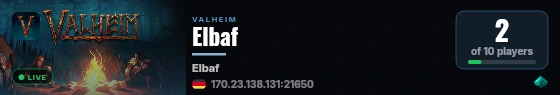Elbaf live status badge