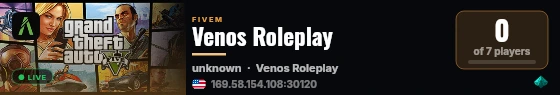 Venos Roleplay live status badge