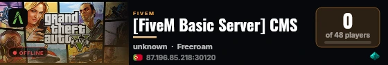 [FiveM Basic Server] CMS live status badge