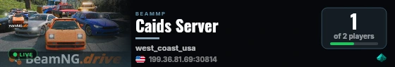 Caids Server live status badge