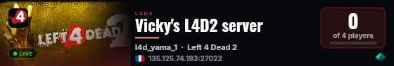 Vicky's L4D2 server live status badge
