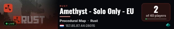 Amethyst - Solo Only - EU live status badge