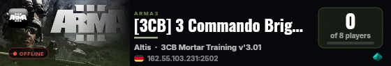 [3CB] 3 Commando Brigade Training Server 2 - Members Only live status badge