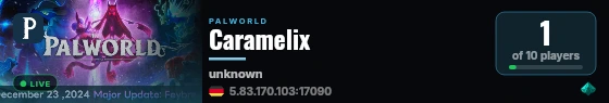 Caramelix live status badge