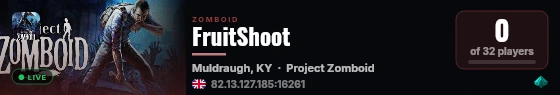 FruitShoot live status badge