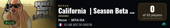 California  | Season Beta Ar/En live status badge