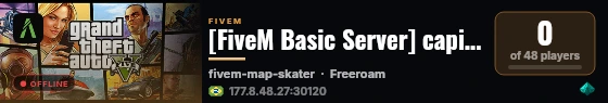 [FiveM Basic Server] capitalmg-me live status badge