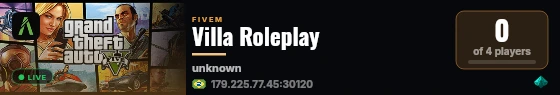 Villa Roleplay live status badge