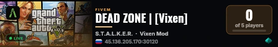 DEAD ZONE | [Vixen] live status badge