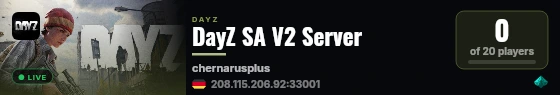 DayZ SA V2 Server live status badge