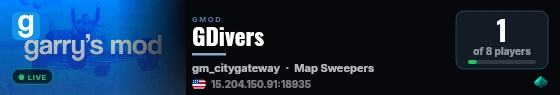 GDivers live status badge