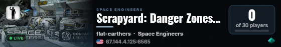Scrapyard: Danger Zones Earth-like live status badge