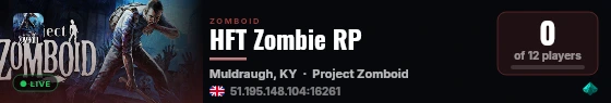 HFT Zombie RP live status badge