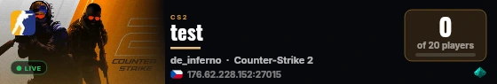 test live status badge