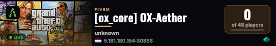 [ox_core] OX-Aether live status badge