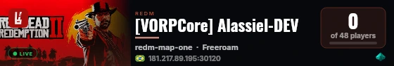[VORPCore] Alassiel-DEV live status badge