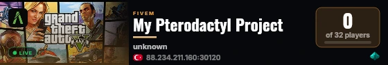 My Pterodactyl Project live status badge