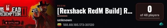 [Rexshack RedM Build] RedM test / dev live status badge