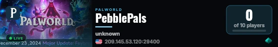PebblePals live status badge