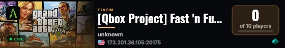 [Qbox Project] Fast 'n Furious live status badge