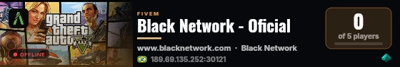 Black Network - Oficial live status badge