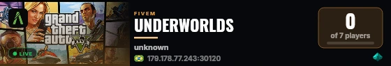 UNDERWORLDS live status badge