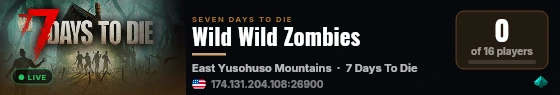 Wild Wild Zombies live status badge