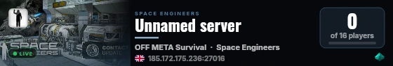 Unnamed server live status badge