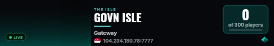 GOVN ISLE live status badge