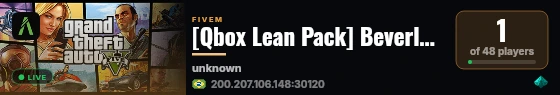 [Qbox Lean Pack] Beverly Hills RP live status badge