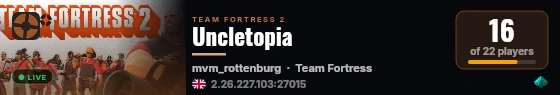 Uncletopia live status badge
