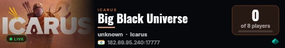 Big Black Universe live status badge