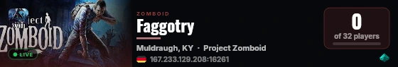 Faggotry live status badge
